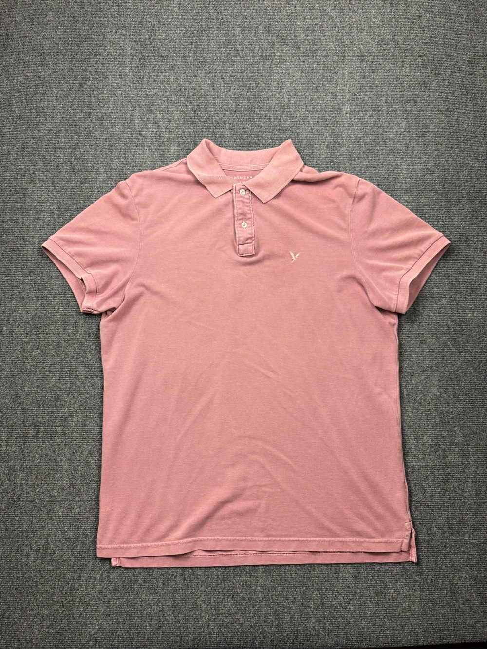 American Eagle Super Soft Pink Polo Size Medium Standard Fit